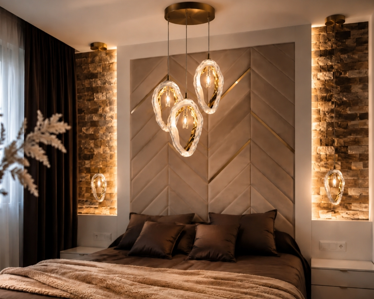 La concha de nácar sirvió de inspiración para esta original lámpara: rugosa y moldeada por la fuerza del mar en el exterior, suave y brillante con reflejos nacarados en el interior.