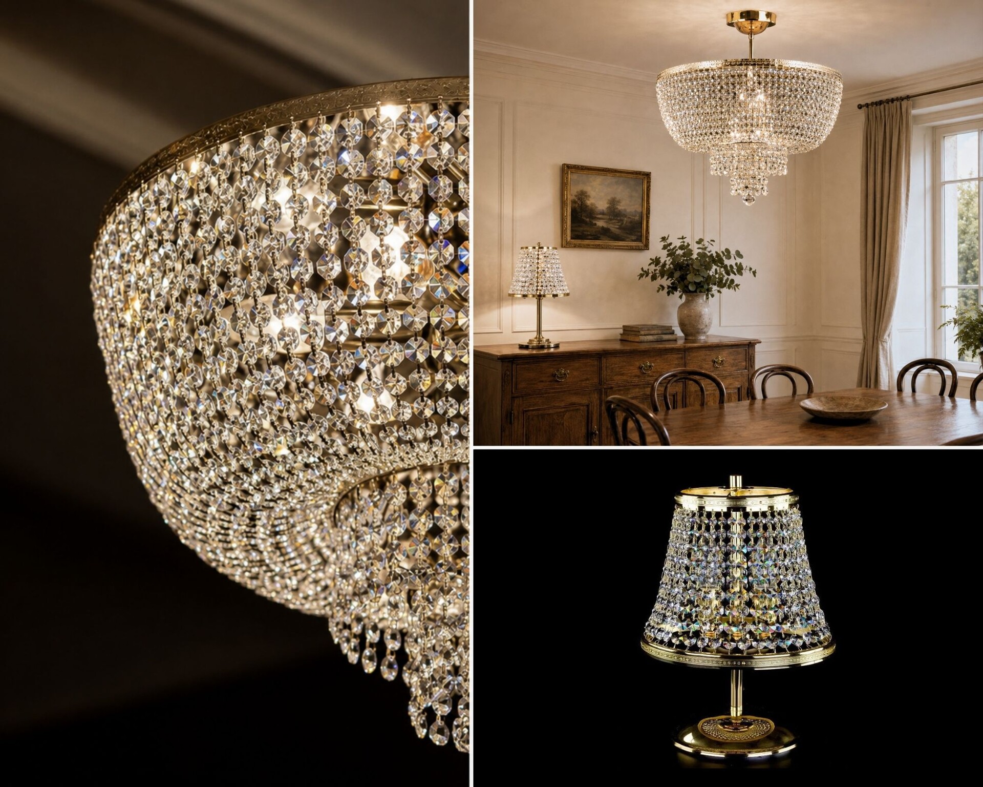 Plafón de cristal con lágrimas TX303000005 en un interior con ventanales altos
