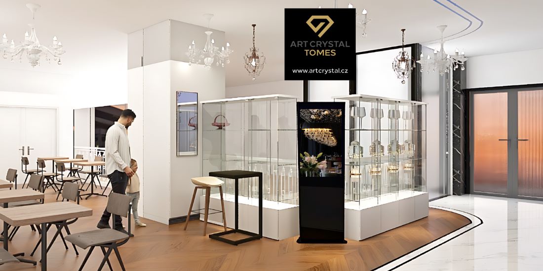 nueva tienda de arañas de cristal en Praga