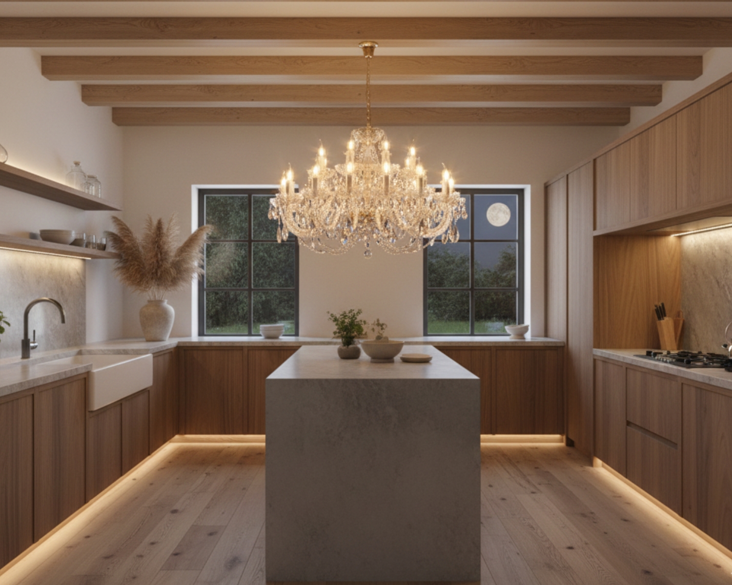 Lámpara de araña de cristal EL1022402PB