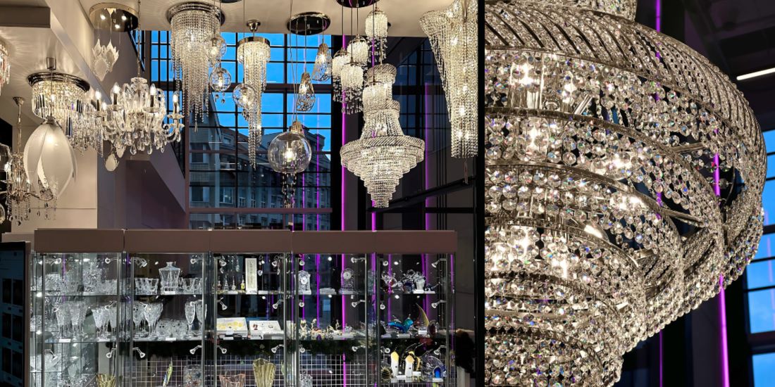 Nueva tienda de arañas: cristal en el centro de Praga