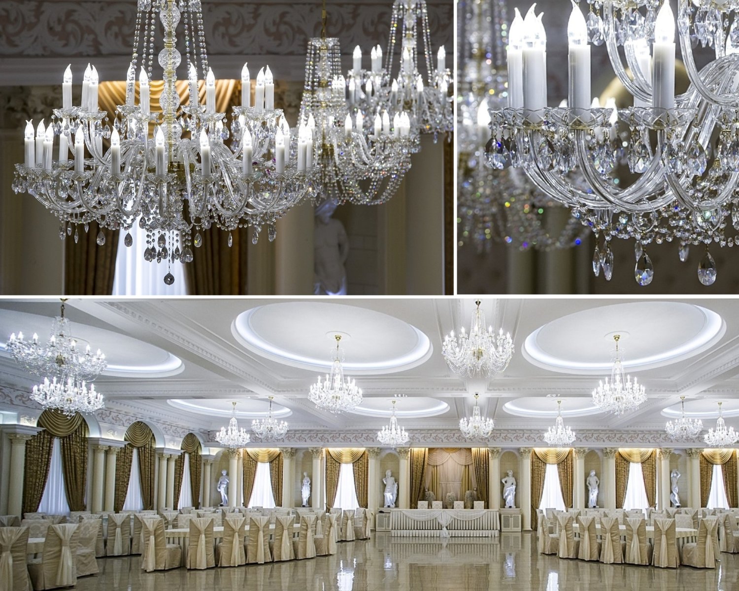 El salón de bodas de un lujoso hotel de Chisinau