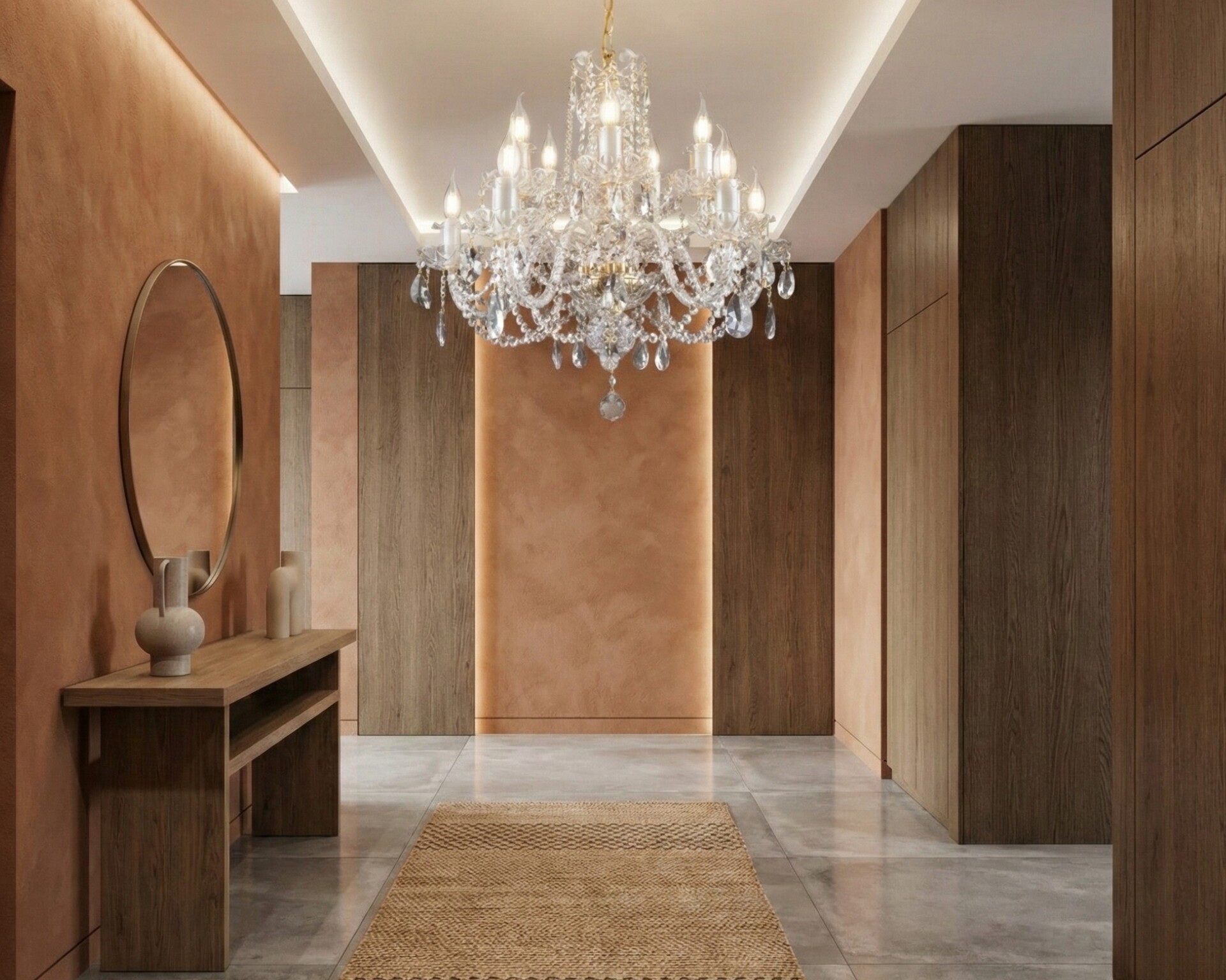 Lámpara de araña de cristal EL100802PB