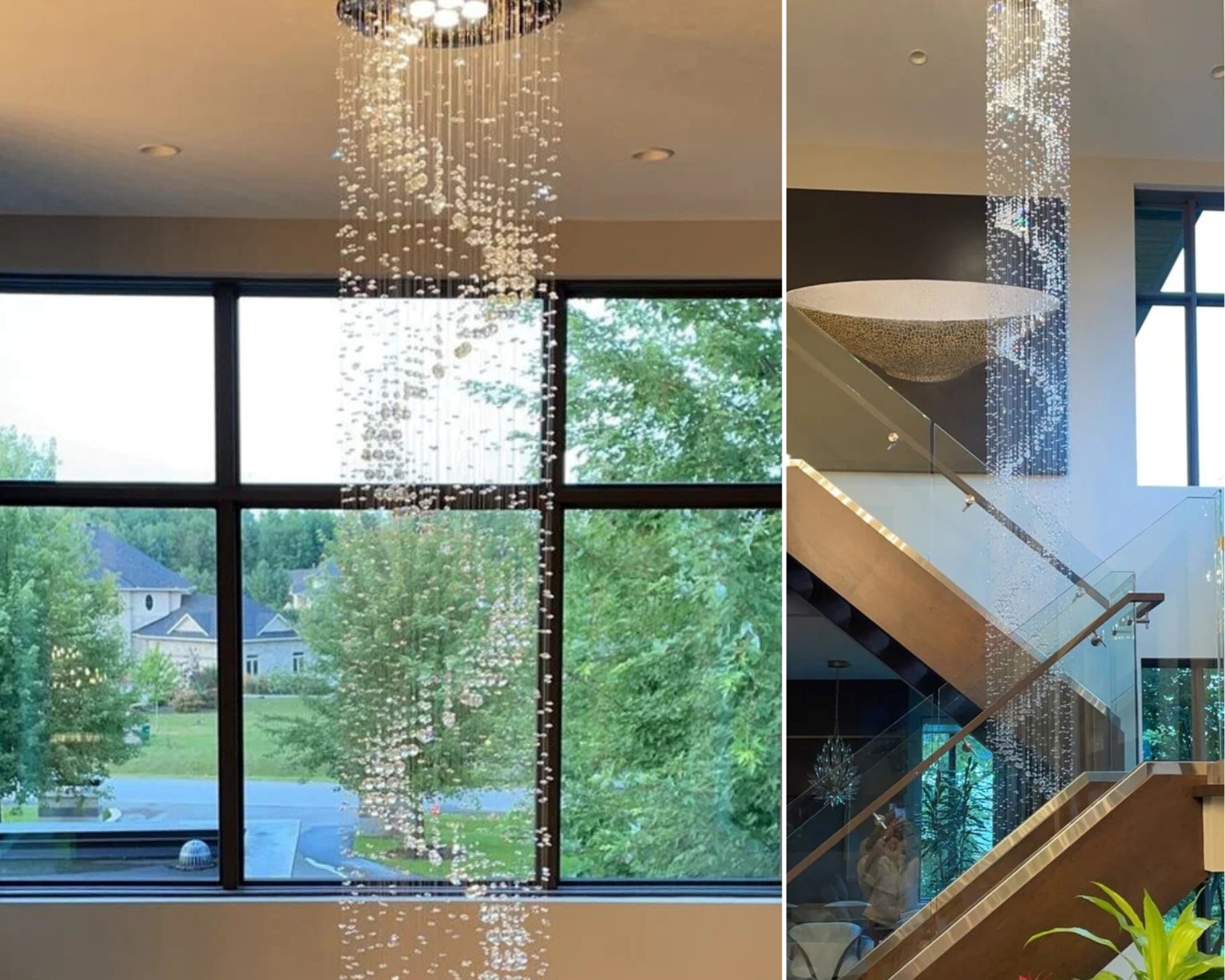 Lámparas de cristal de espiral