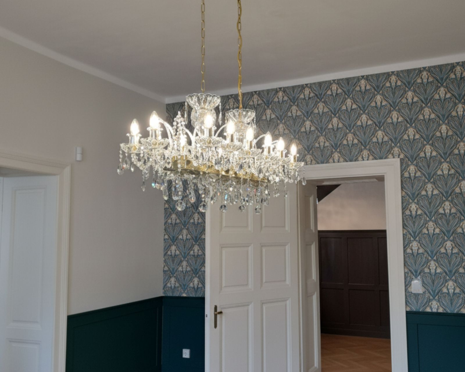 lámpara de araña de cristal