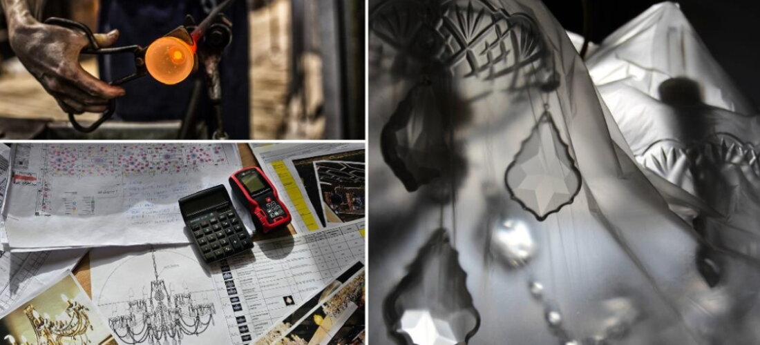Fabricación artesanal de lámparas de cristal – ArtCrystal Tomeš