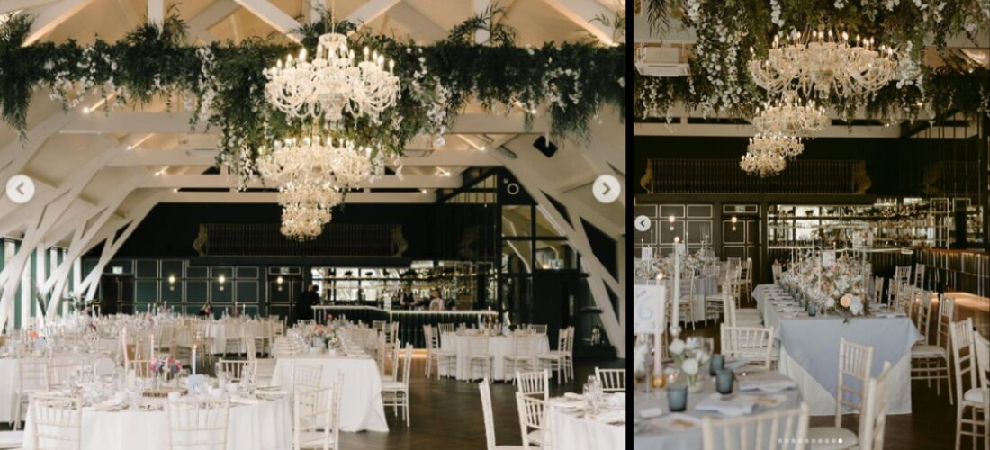 Lámpara de cristal en sala principal de The Old Rectory Irlanda