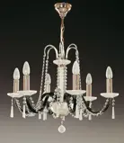 Lámpara de araña de cristal blanca-negra EL210603Mat