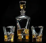 Set de whisky de cristal BG26107ZLATO-S