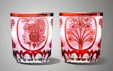Vasos de whisky de cristal rojo A. Mucha SEB22034320M