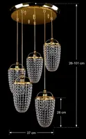 Lámpara de cristal colgante L10023CLN