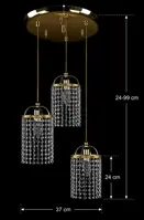 Lámpara de cristal colgante L10032CLN