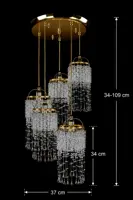 Lámpara de cristal colgante L467CLN