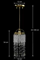 Lámpara de cristal colgante L469CLN