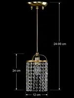 Lámpara de cristal colgante L480CLN*