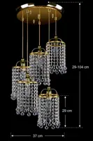 Lámpara de cristal colgante L486CLN