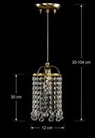 Lámpara de cristal colgante L489CLN