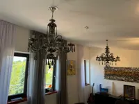 Lámpara de araña de cristal negra ATCH06A