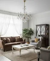 Araña de cristal de latón AL175