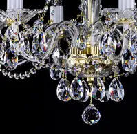 Lámpara de araña de cristal tallada L031CE - detalle