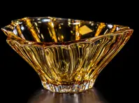 Cuenco de cristal amarillo BF6KG02220