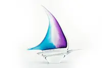 Figura de cristal - barco de vela JA/LOM/FIMO