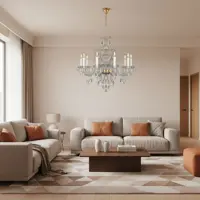 Lámpara de araña de cristal EL1381001PB Lámpara de araña de cristal EL1381001PB