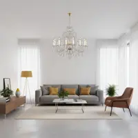 Lámpara de araña de cristal de lujo EL1381601PB Lámpara de araña de cristal de lujo EL1381601PB