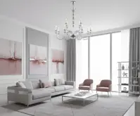 Lámpara de araña de cristal lisa EL4308+400 Lámpara de araña de cristal lisa EL4308+400