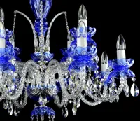 Lámpara de cristal azul LW102122100color - detalle
