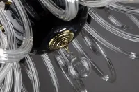 Lámpara de araña de cristal negra EL4211600BLACK