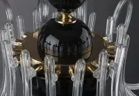 Lámpara de araña de cristal negra EL4211600BLACK