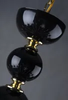 Lámpara de araña de cristal negra EL4211600BLACK