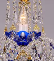 Lámpara de cristal azul LLCH05-BLUE - detalle
