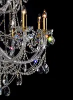 Lámpara de araña de cristal grande LLCH42-CRYSTAL-XLG-LONG 