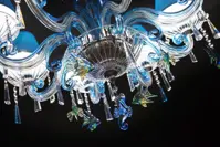 Lámpara de araña de cristal con pantallas EL4188303-3Sfish - detalle