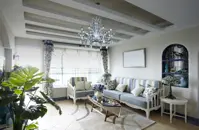 Lámpara de cristal azul para el salón EL619811