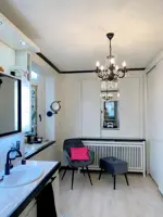 Lámpara de araña de cristal negra TX852084006 Lámpara de araña de cristal negra TX852084006