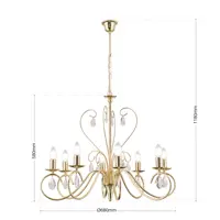 Lámpara con brazos de metal OLU16588