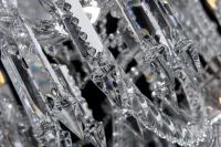 Lámpara de araña de cristal de lujo EL67212+319LPNi