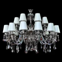 Lámpara de araña de cristal con pantallas LW167181101 - plateada