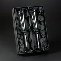 Copas de champán de cristal - abiertas 2 tr.