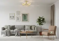 Lámpara de techo cuadrada L245CLN