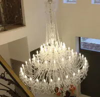 Lámpara de araña de cristal grande LW147602201Ni