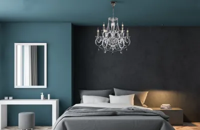 Lámpara de cristal moderna para dormitorio