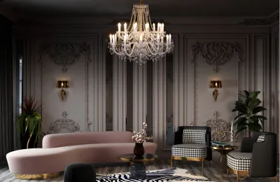 Lámpara de cristal moderna para salón 