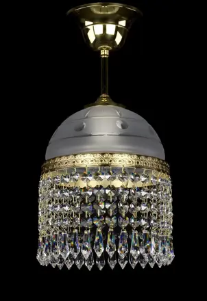 Araña de latón con adornos L331CLN