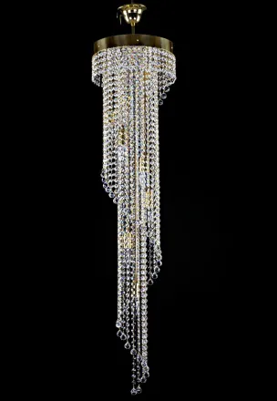 Lámpara de cristal de espiral L454CLN balls