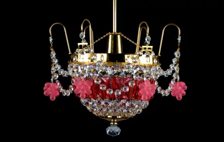 Lámpara de araña de cristal con adornos de uvas AL136