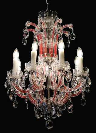 Lámpara de cristal estilo María Teresa BXL10931R208red